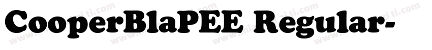 CooperBlaPEE Regular字体转换